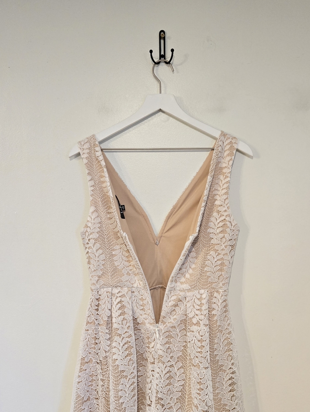 Lulus All My Heart Skater Mini Dress White Lace Bridal Summer Graduation Small - Picture 7 of 9
